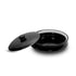Ceramic Biryani Handi Shallow Dampukht w/Lid Blk Shiny